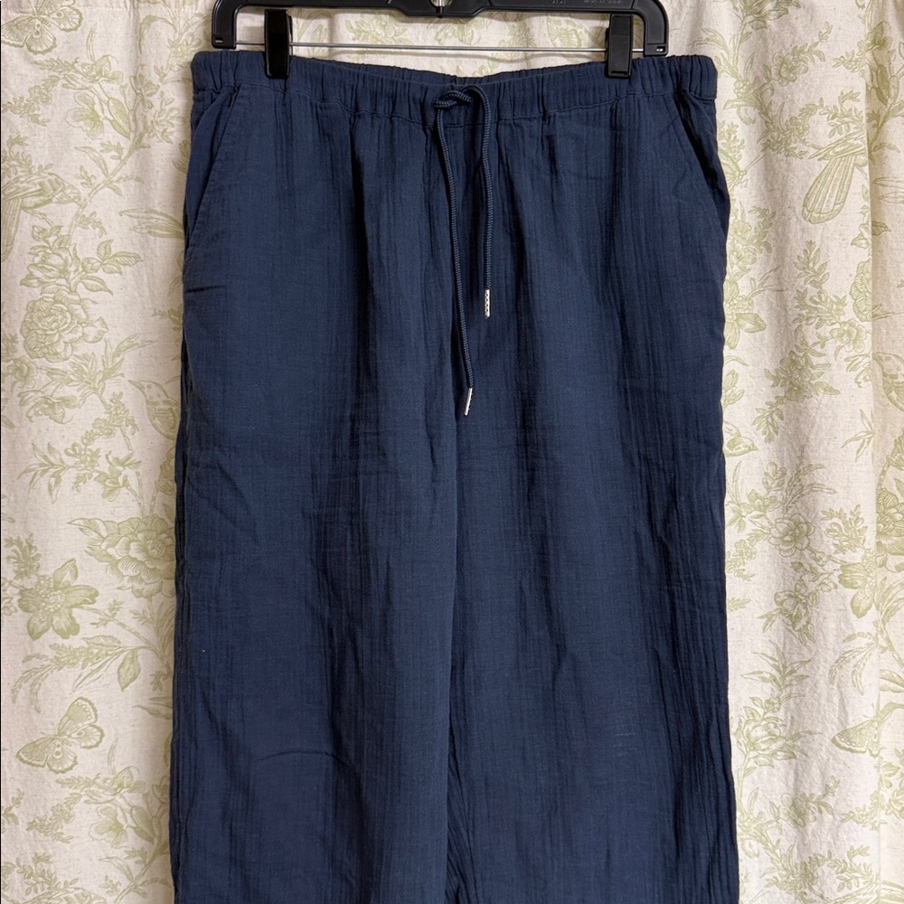 Quince Navy Wide-Leg Pants - Picture 5 of 8